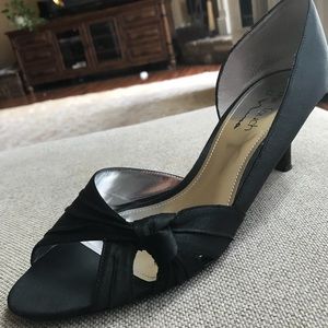 Nina 3 inch sophisticated stylish fabric heels.